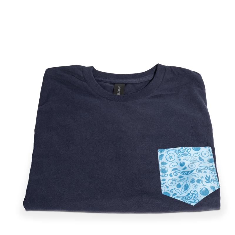 T-shirt Poche Bleu