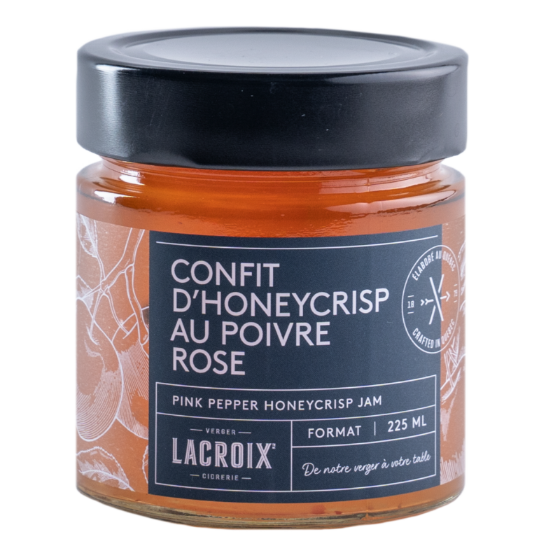 Confit d'honeycrisp au poivre rose